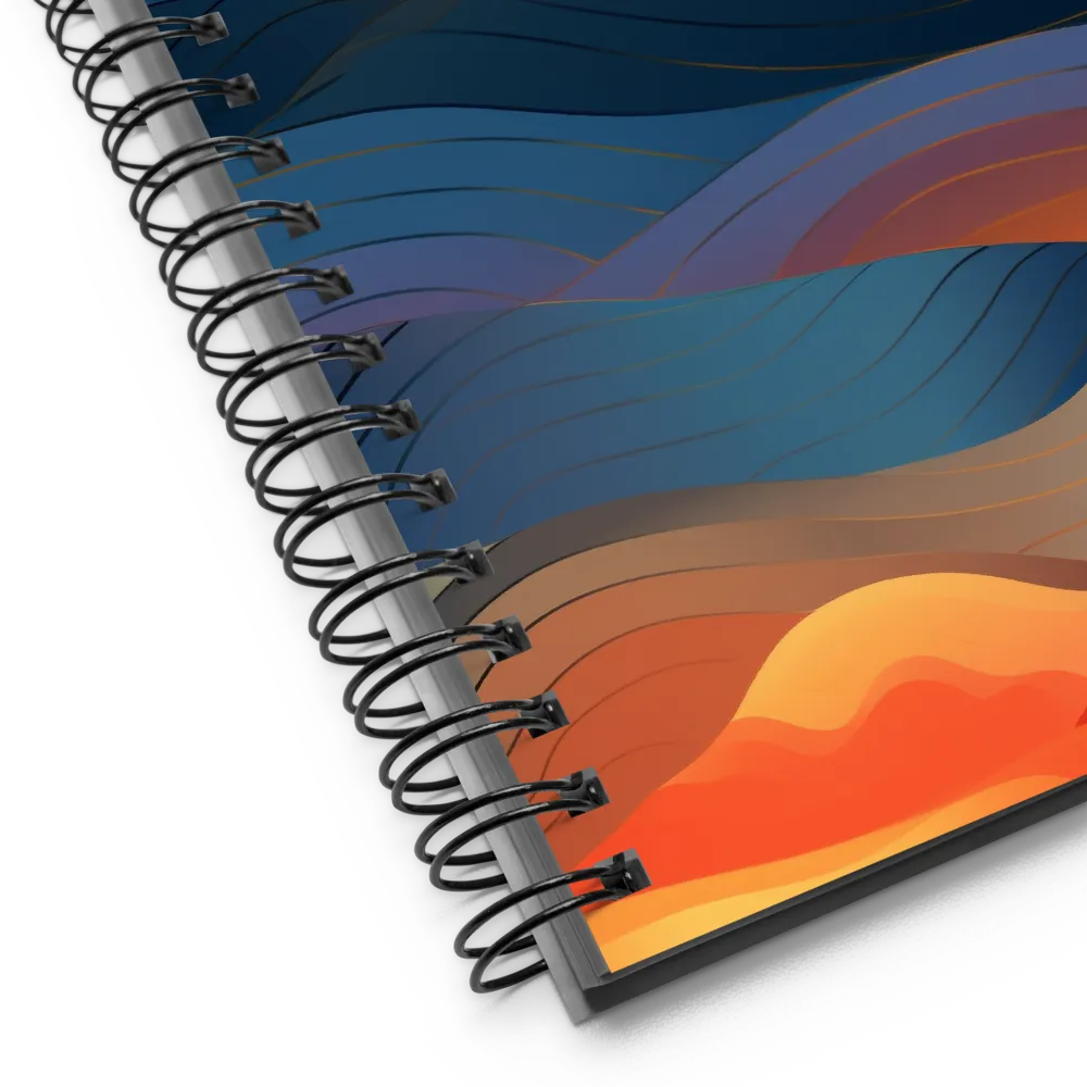 Harmonious Waves at Dusk | Spiral Notebook