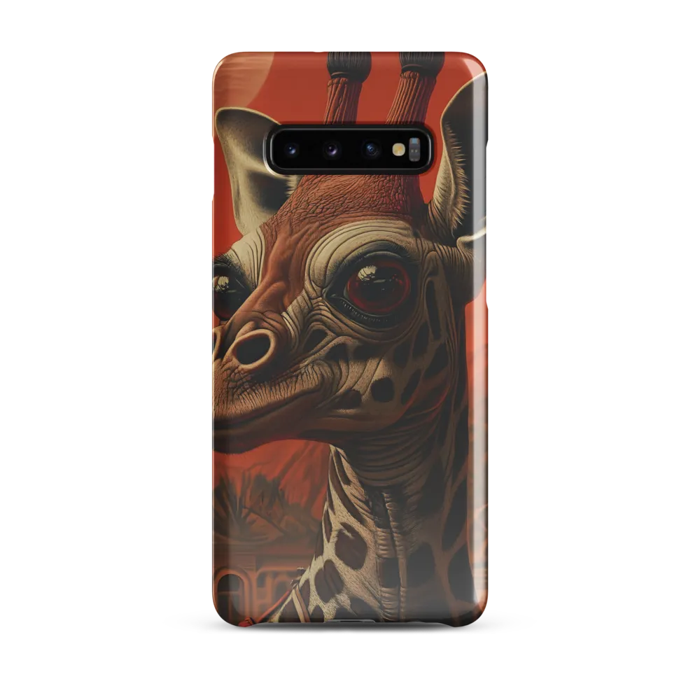 Whimsical Giraffe in an Orange Dreamscape | Phone Case |  S10 Plus | Snap Case | Glossy