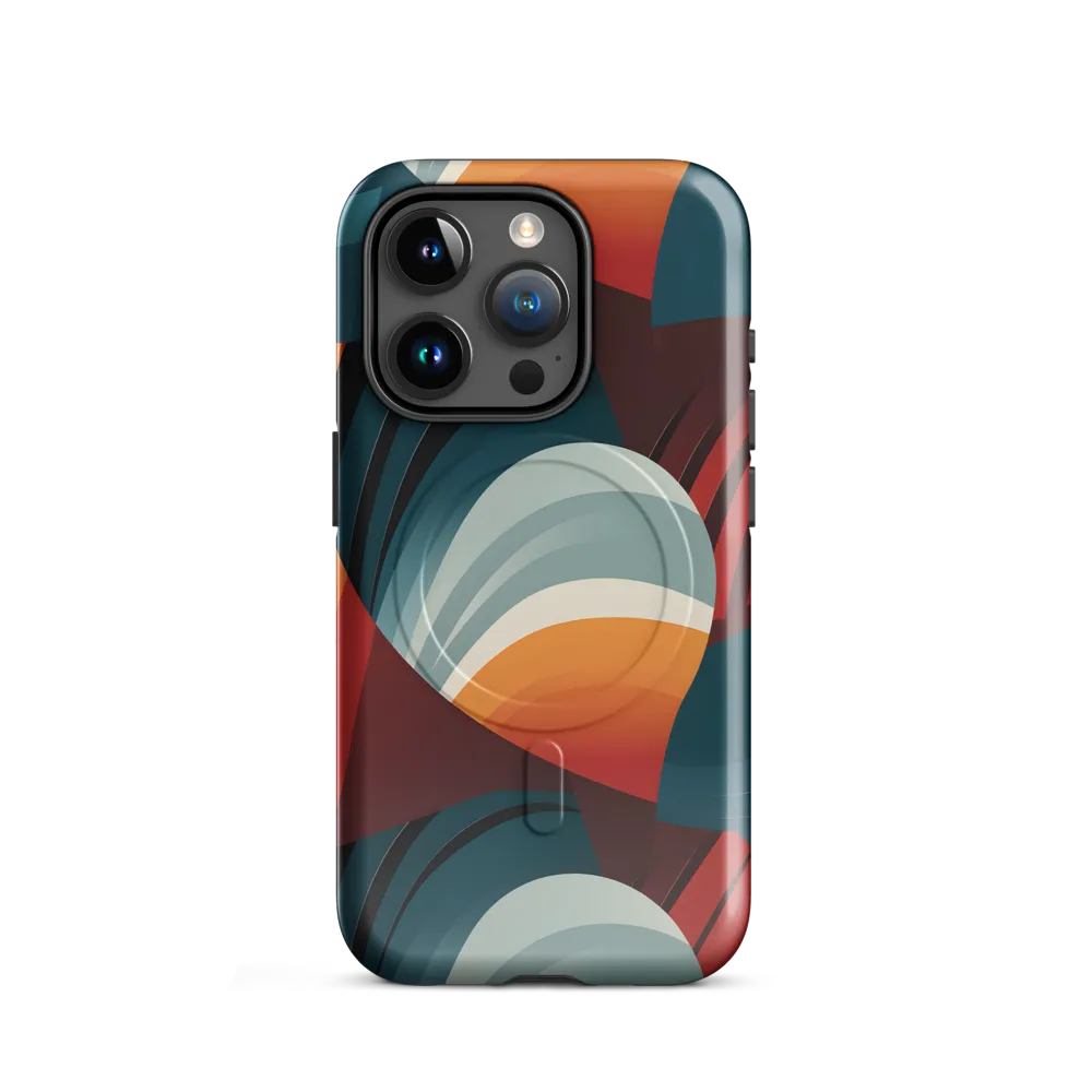 Dynamic Abstractions: A Dance of Forms and Colors | Phone Case |  15 Pro | MagSafe® Tough Case | Glossy