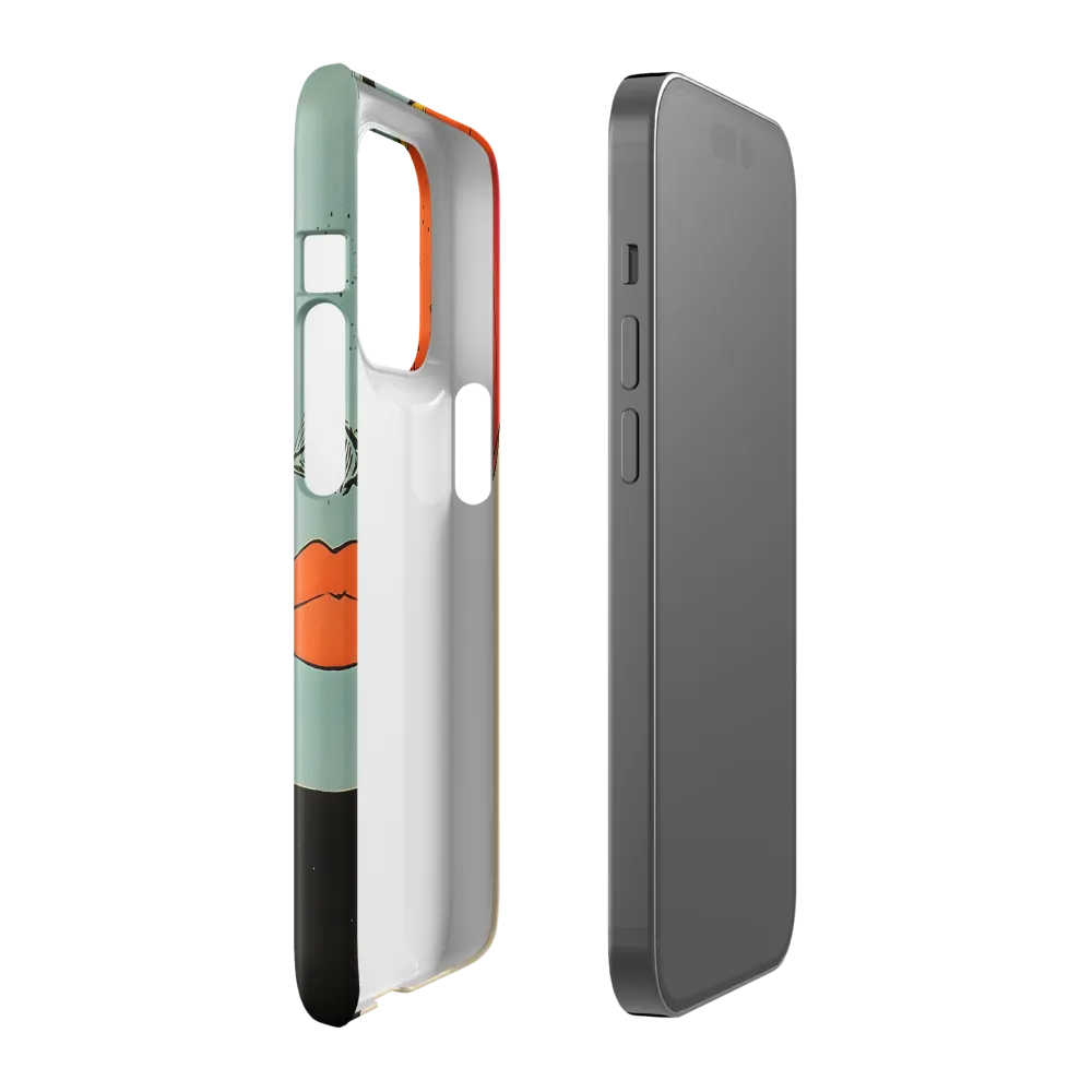 Vivid Expressions: A Portrait in Blue | Phone Case |  14 Pro | Snap Case | Glossy