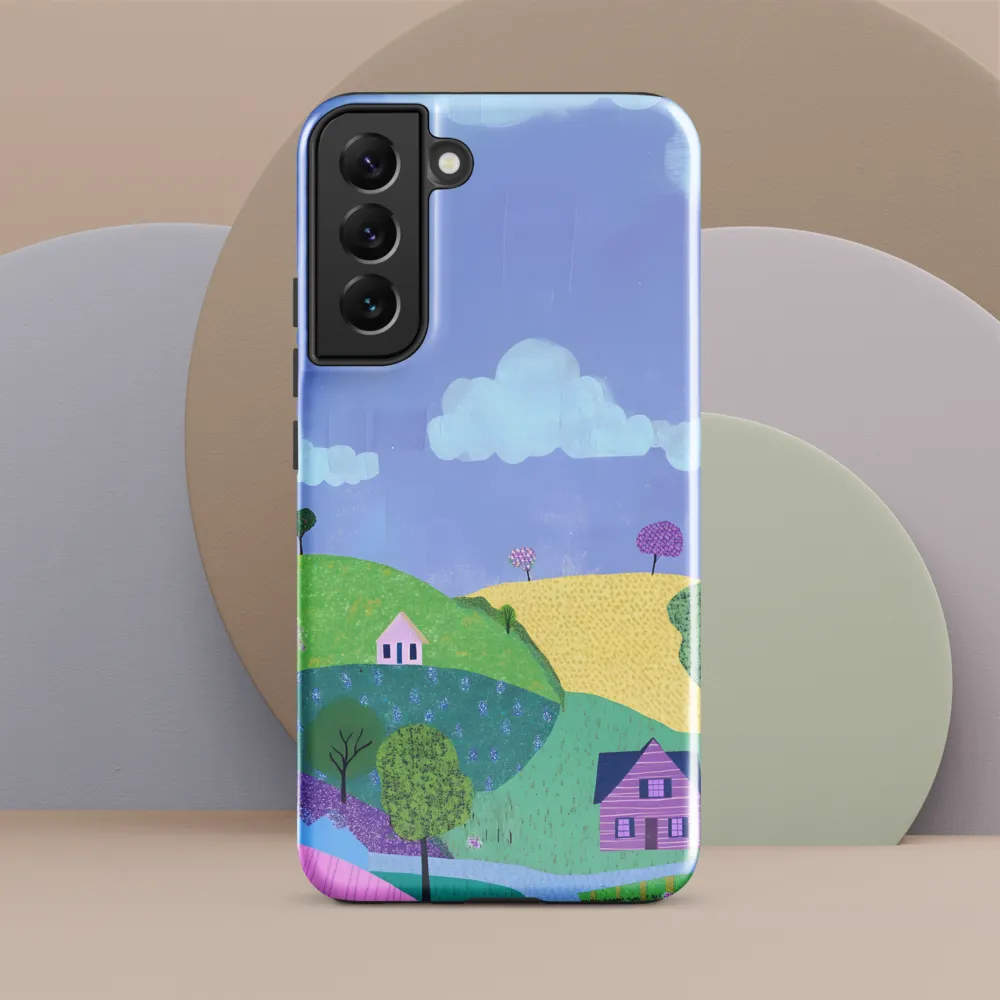 Whimsical Hills and Quaint Homes | Phone Case |  S22 Plus | Tough Case | Glossy
