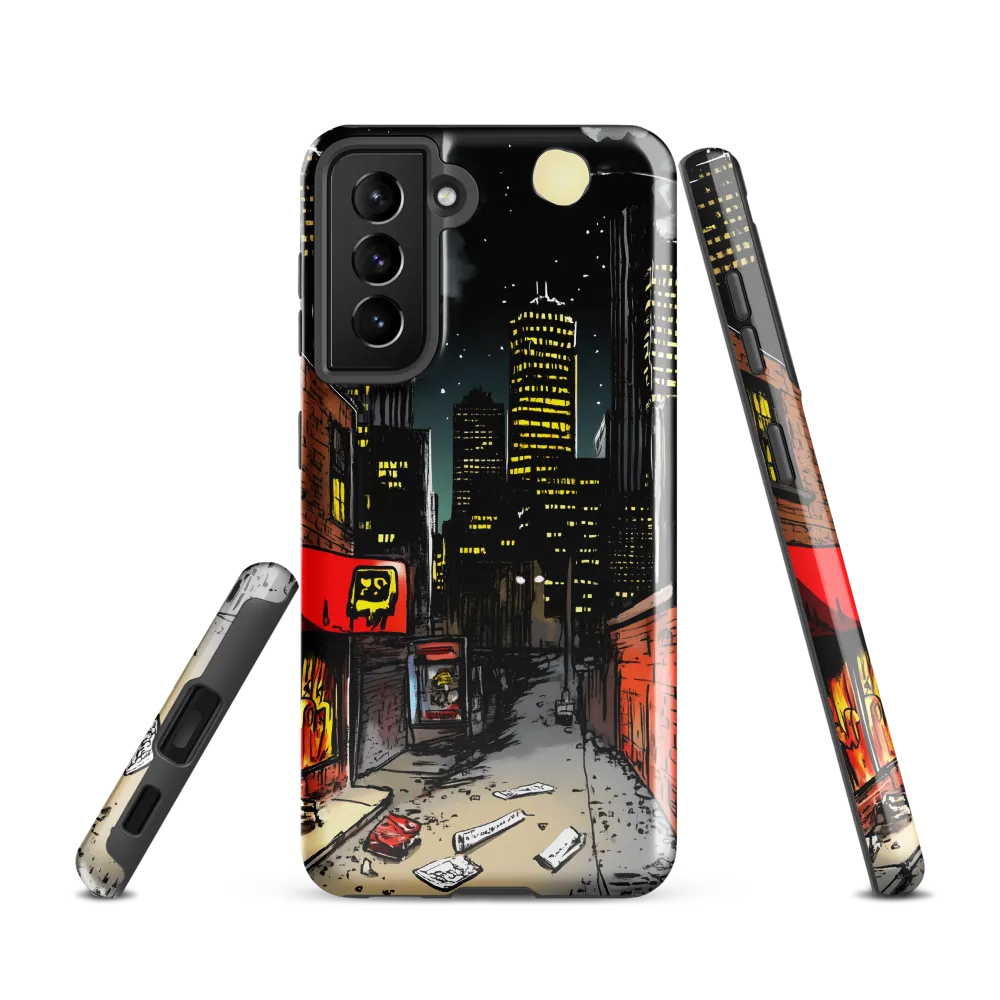 Nocturnal Cityscape: The Hidden Alley | Phone Case |  S21 | Tough Case | Glossy