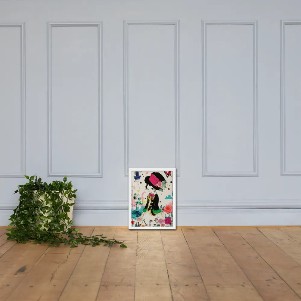 Whimsical Garden Reverie | Poster with White Frame | 12″×16″
