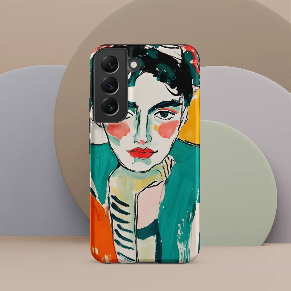 Contemplative Portrait in Bold Hues