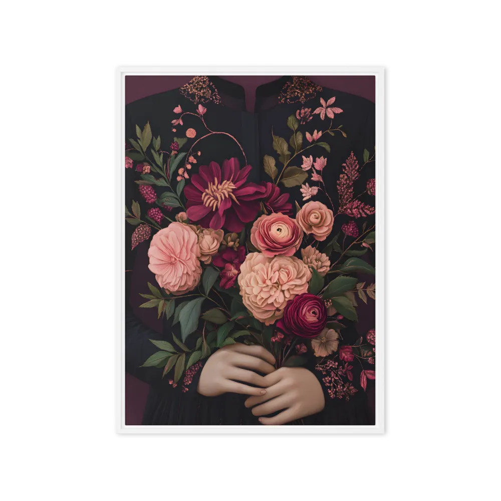 Botanical Elegance | Canvas with White Frame | 20″×28″