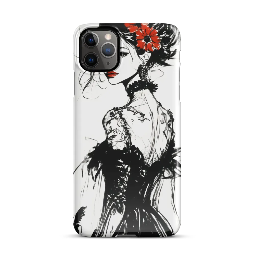 Elegance in Black and Red | Phone Case |  11 Pro Max | Snap Case | Glossy