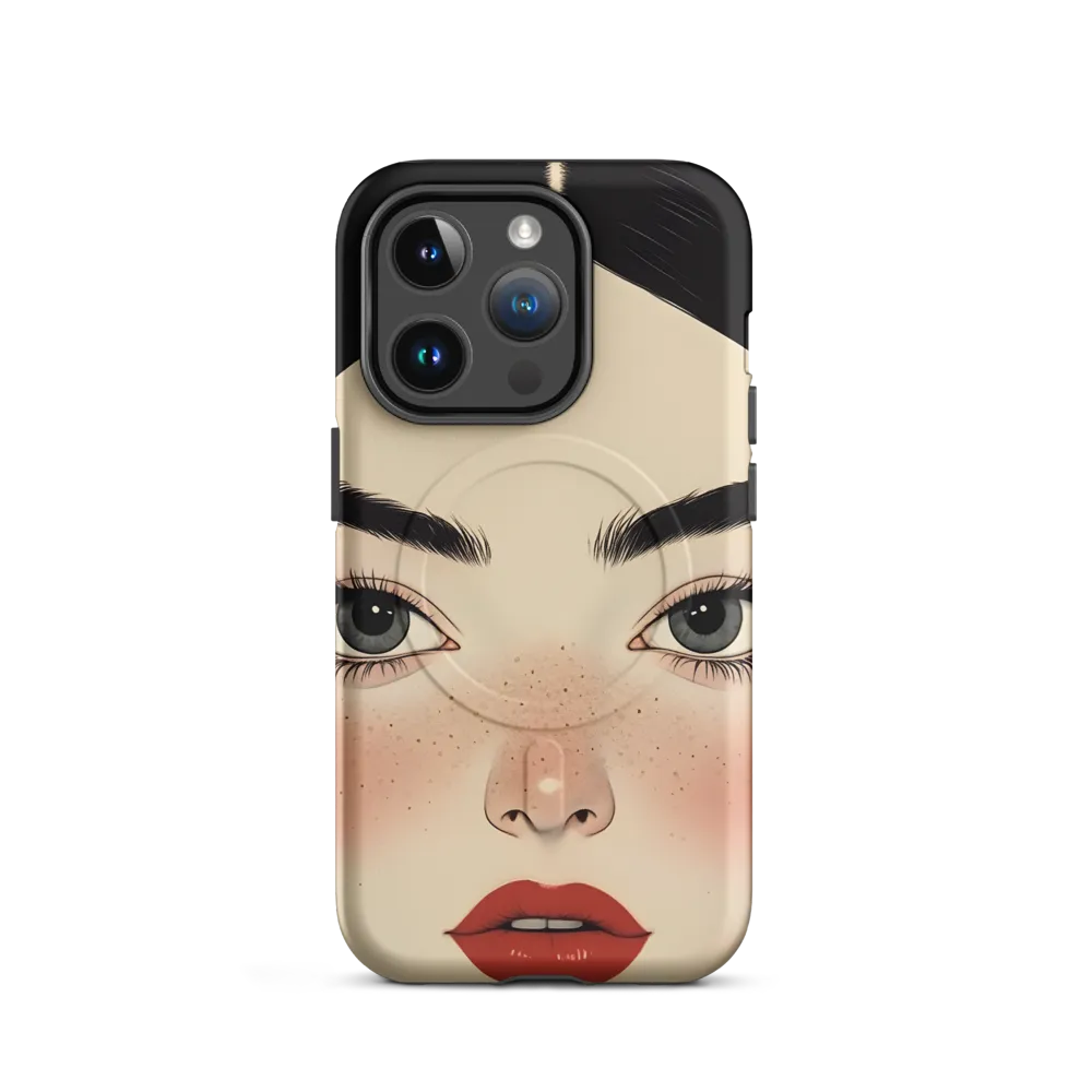 Serenity Captured: A Modern Portrait | Phone Case |  14 Pro | MagSafe® Tough Case | Matte
