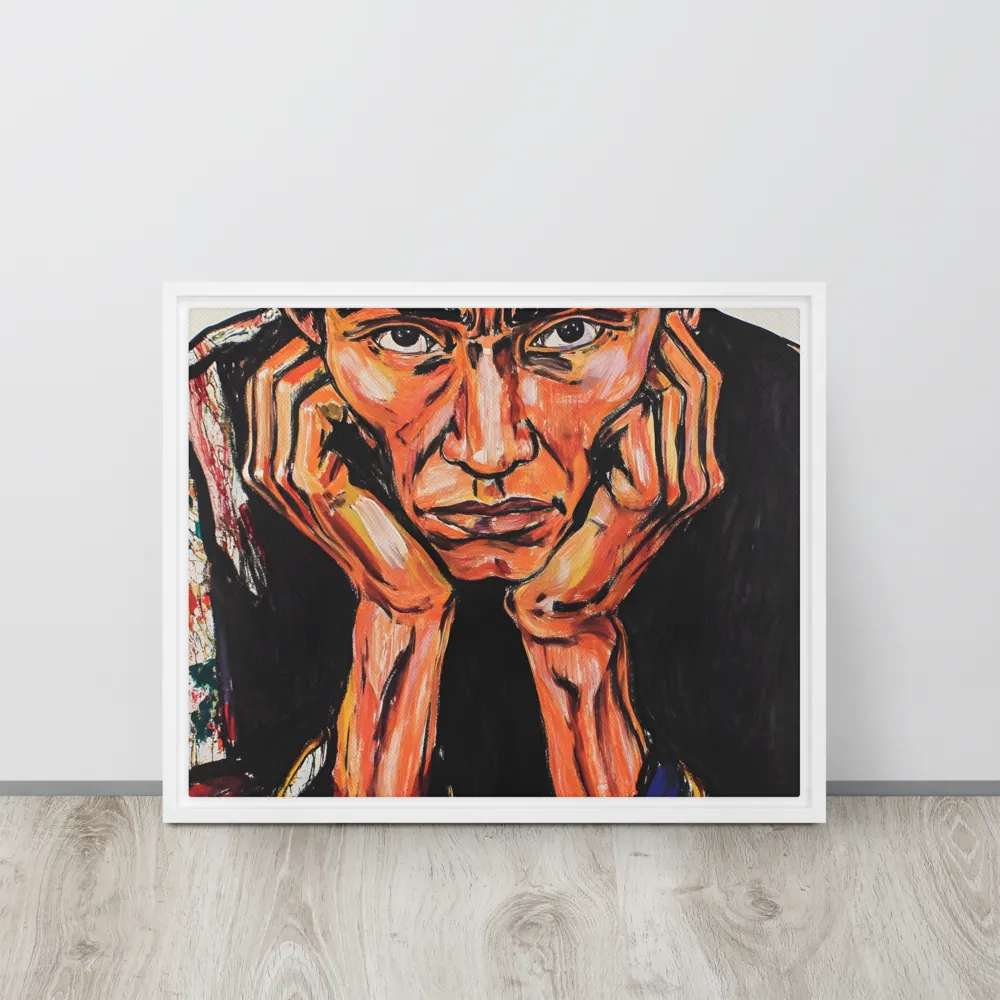 Contemplative Intensity: An Expressionist Portrait