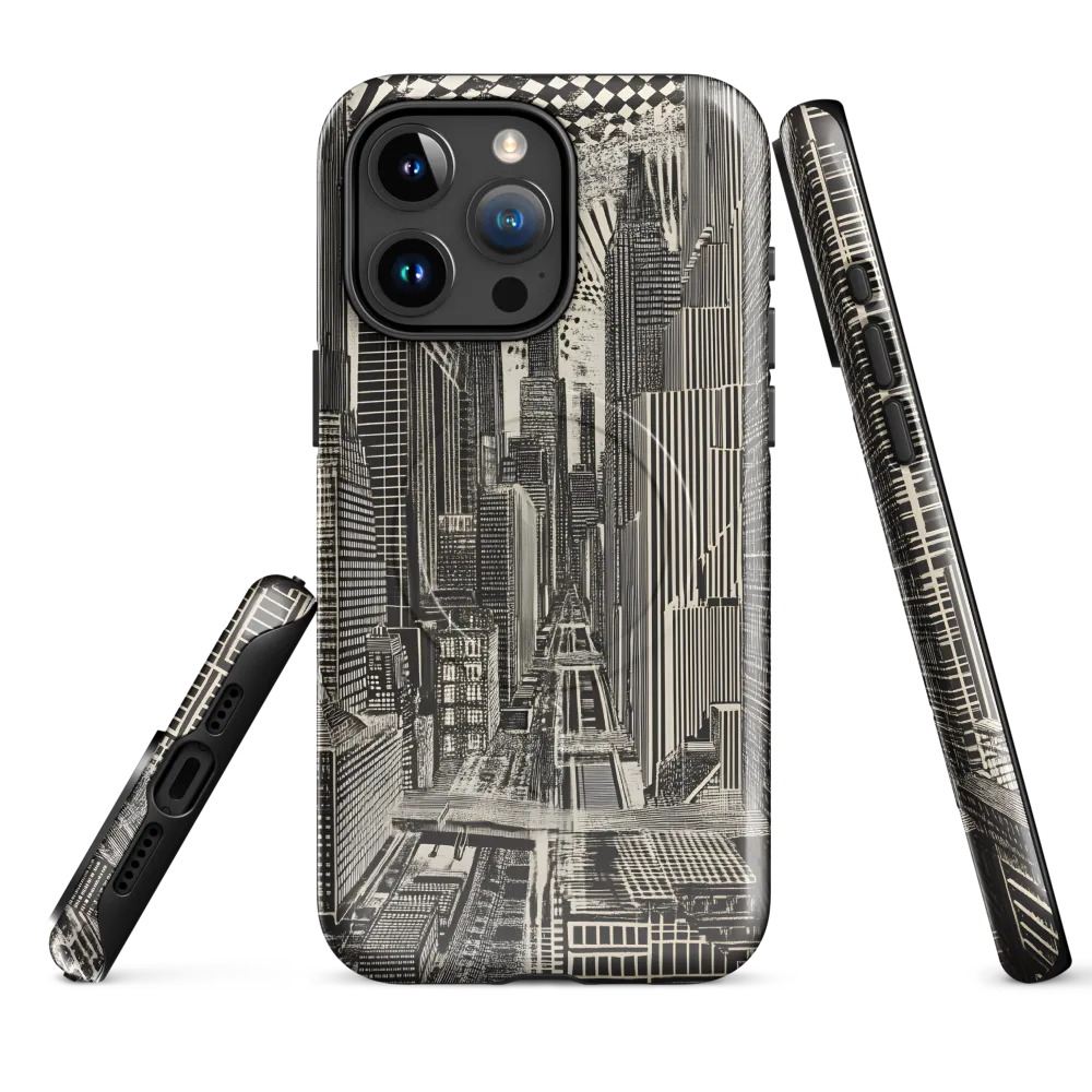 Urban Dreams: A Surreal Cityscape | Phone Case |  15 Pro Max | MagSafe® Tough Case | Glossy
