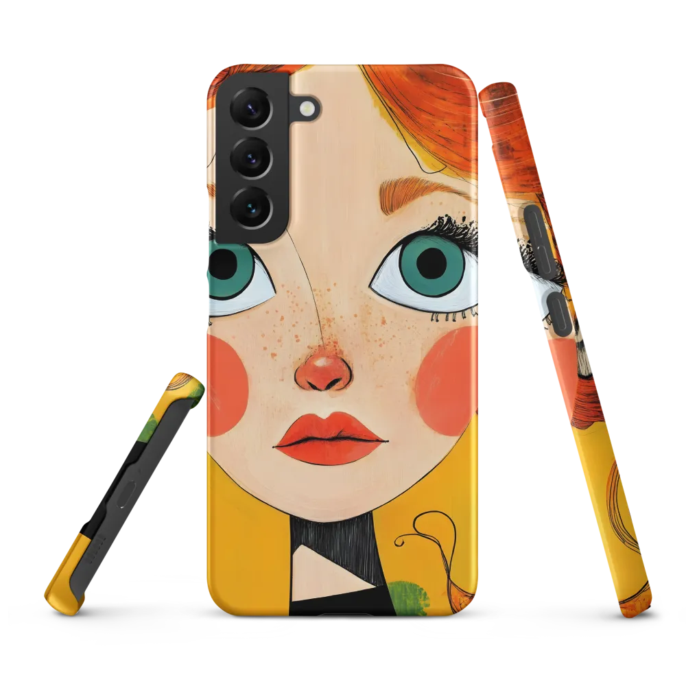 Whimsical Portrait of a Girl | Phone Case |  S22 Plus | Snap Case | Matte