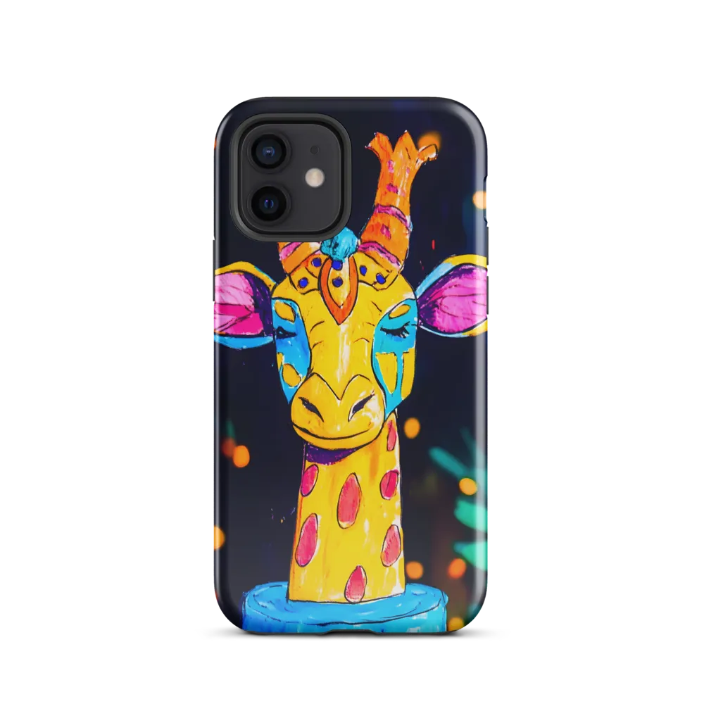 Whimsical Giraffe in Vibrant Colors