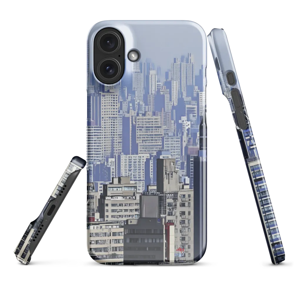 Urban Symphony: A Cityscape in Blues and Grays | Phone Case |  16 Plus | Snap Case | Glossy