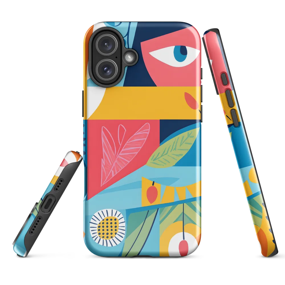 Vibrant Geometric Visage