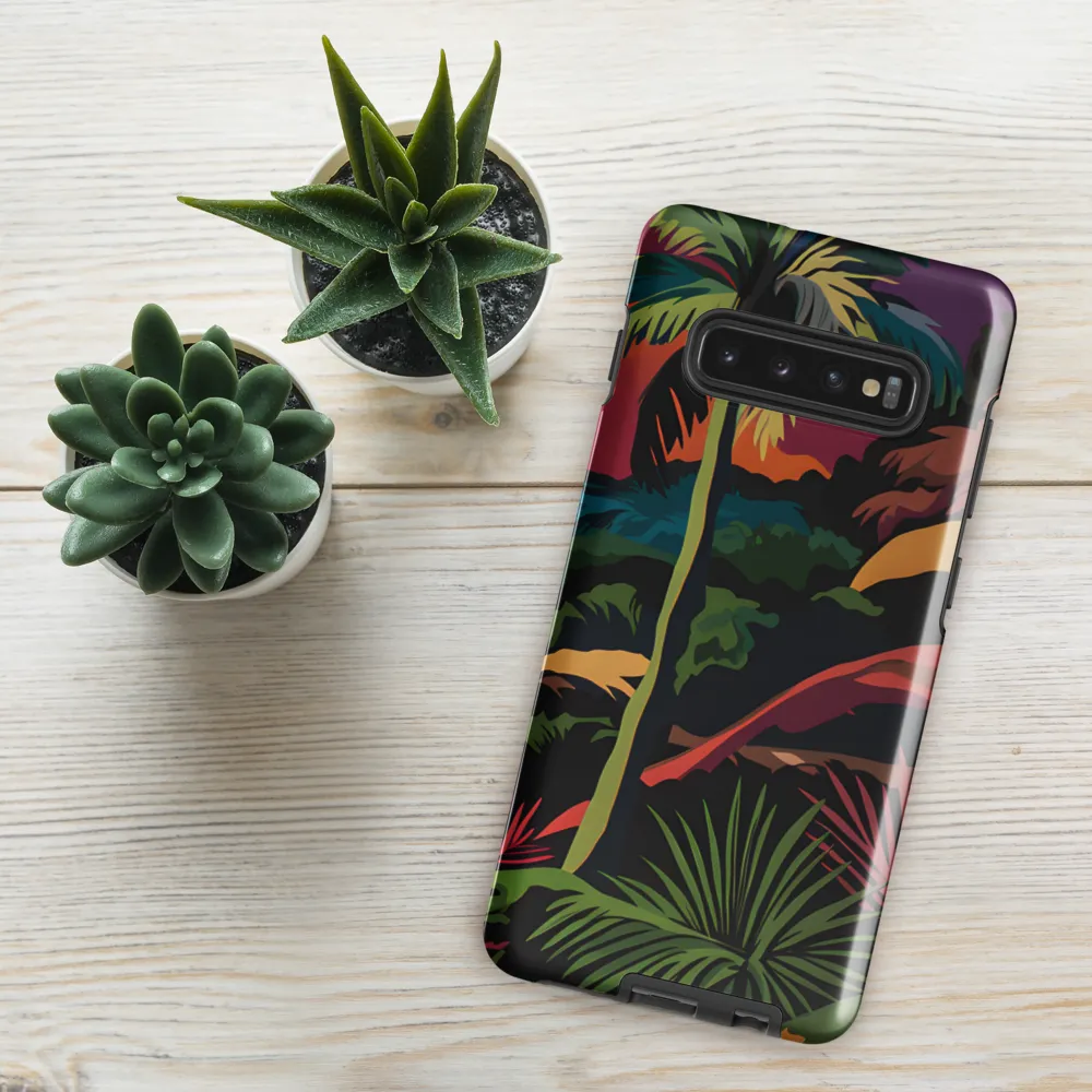 Tropical Sunset Escape | Phone Case |  S10 Plus | Tough Case | Glossy