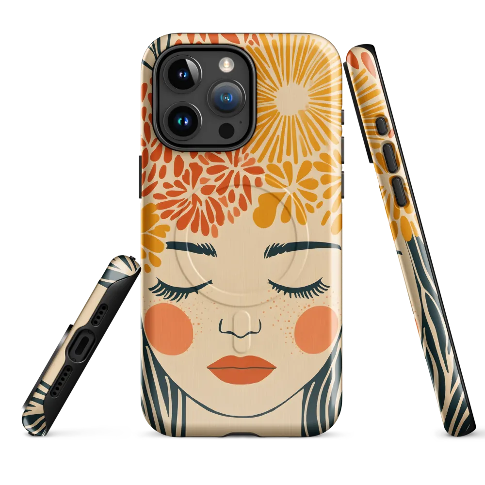 Serenity in Bloom | Phone Case |  15 Pro Max | MagSafe® Tough Case | Glossy