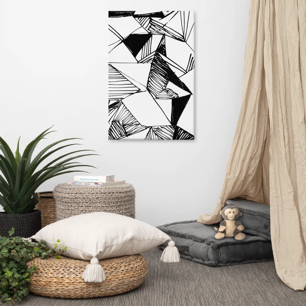 Dynamic Geometry in Ink | Canvas | 24″×36″