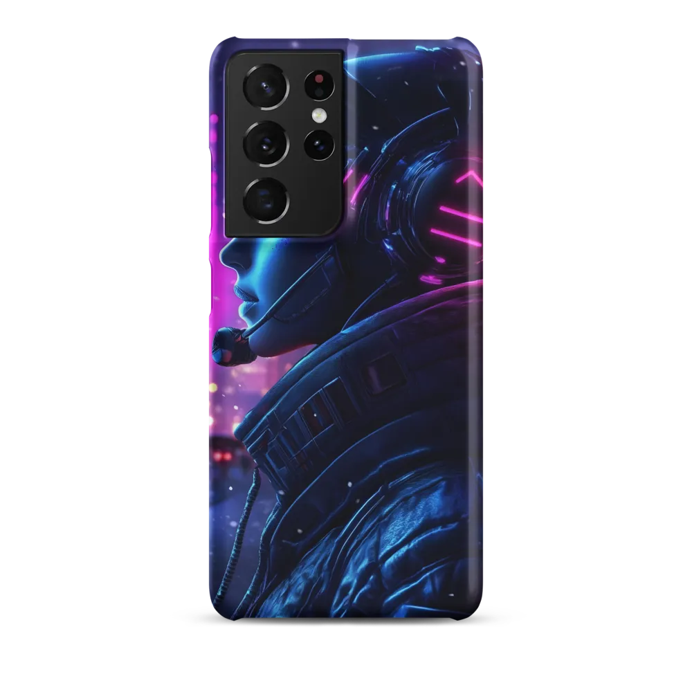 Dystopian Elegance: Cyberpunk Figure in Neon