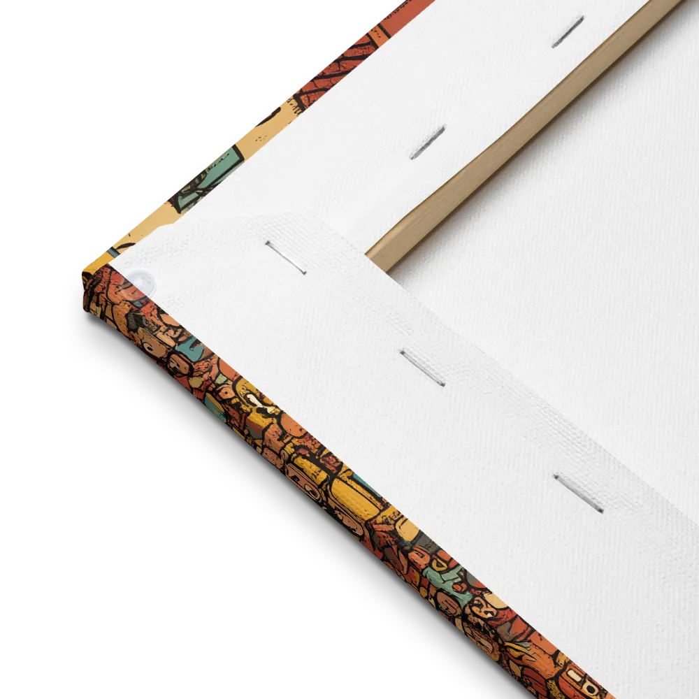 The Quirky City Gathering | Thin Canvas | 12″×16″