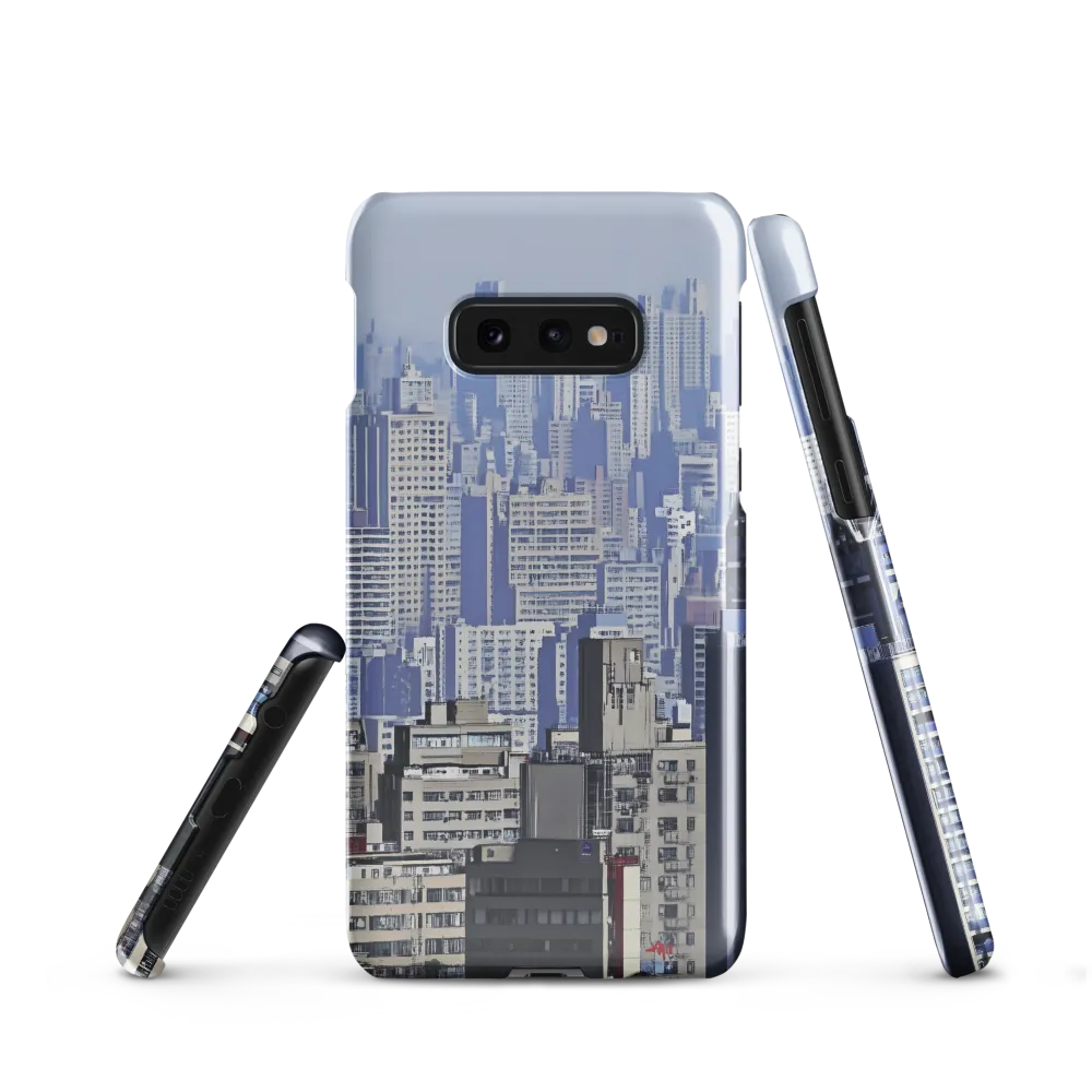 Urban Symphony: A Cityscape in Blues and Grays