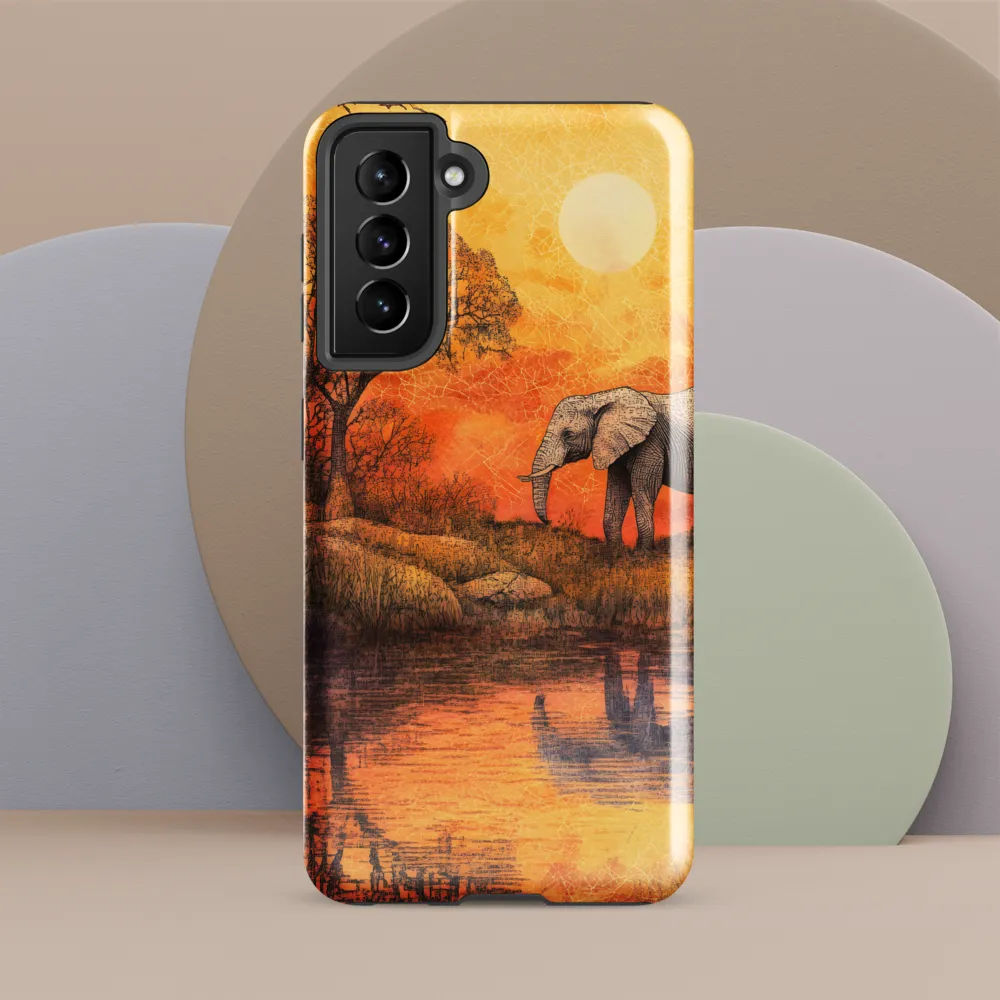 Elephant's Serenity at Dusk