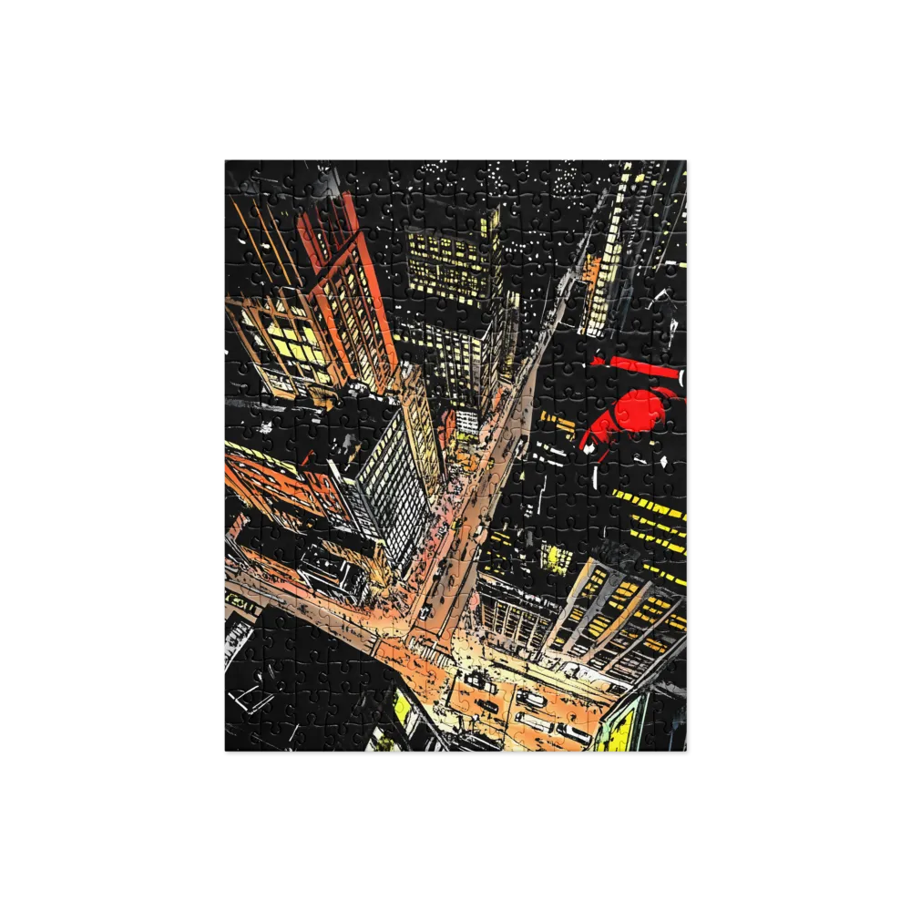 Urban Nightscape: A Bird's-eye View | Jigsaw Puzzle | 252 pieces