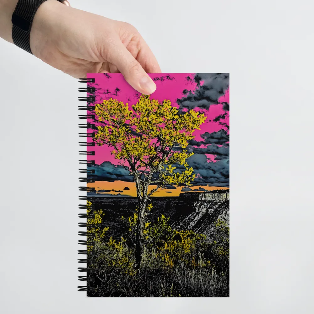 Ethereal Tree in a Surreal Landscape | Spiral Notebook