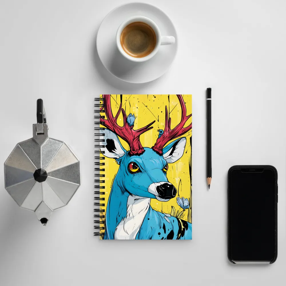 Vivid Antlers: A Modern Take on Nature | Spiral Notebook