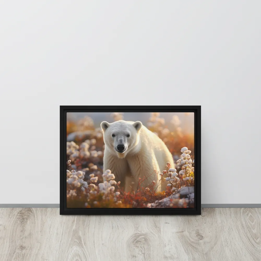 Harmony in the Frozen Wilderness | Canvas with Black Frame | 12″×16″