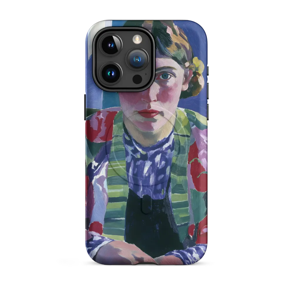 Vibrant Gaze: A Modernist Portrait