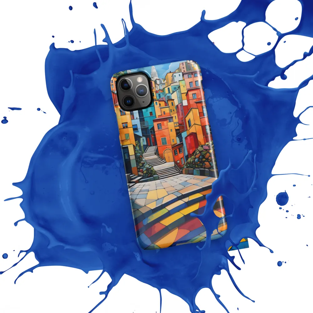 Vibrant Village: A Cubist Journey
