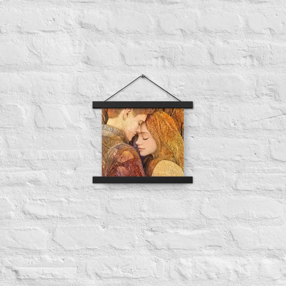 Embrace of Autumn | Poster With Black Wood Hanger | 10″×10″