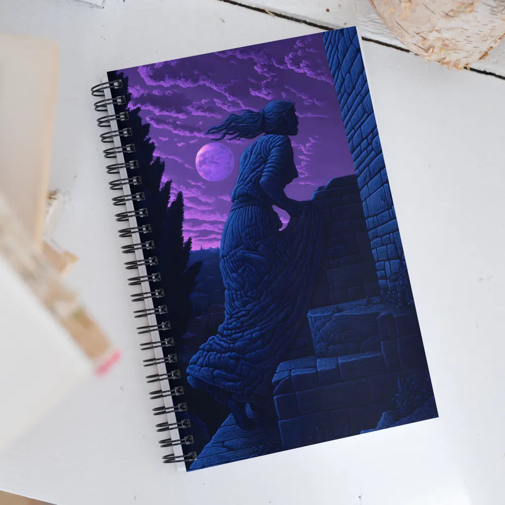 Ascendance Under the Moonlight | Spiral Notebook