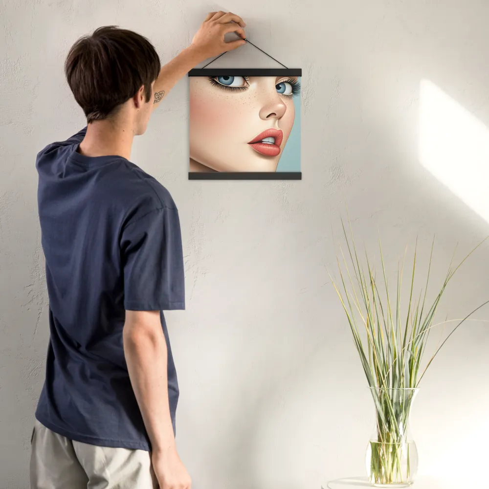 Intriguing Elegance | Poster With Black Wood Hanger | 12″×12″