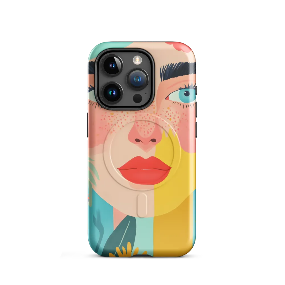 Floral Serenity: A Modern Portrait