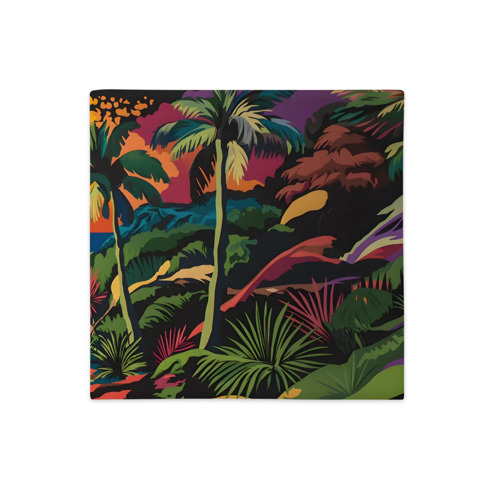 Tropical Sunset Escape | Pillow Case | 18″×18″