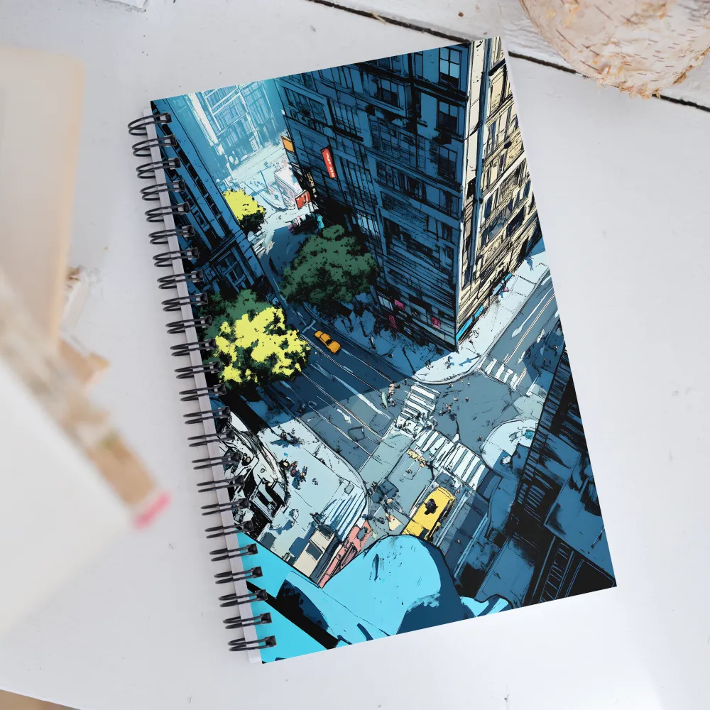 Urban Pulse: A Bird's Eye View | Spiral Notebook