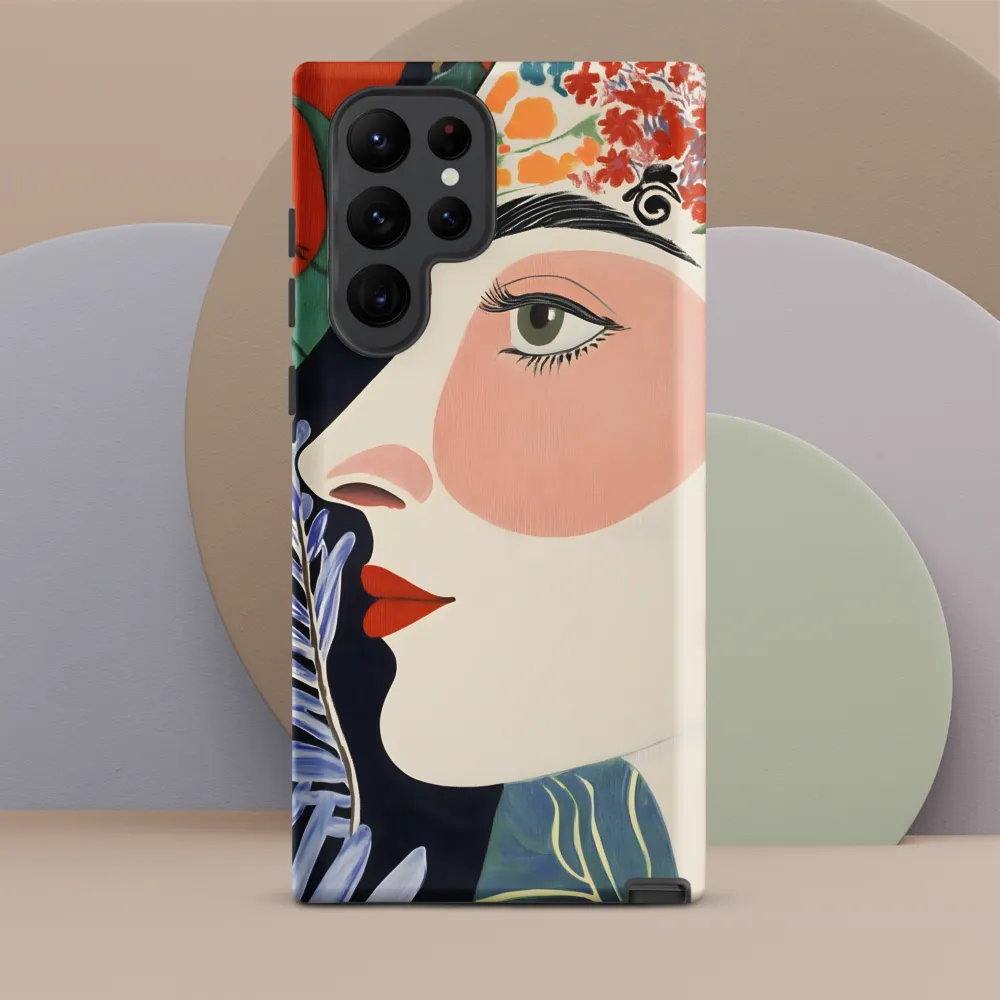 Floral Serenade: A Modern Portrait