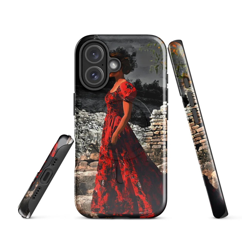 Elegance in Red | Phone Case |  16 | MagSafe® Tough Case | Glossy