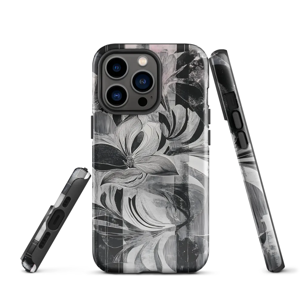 Floral Fusion in Monochrome