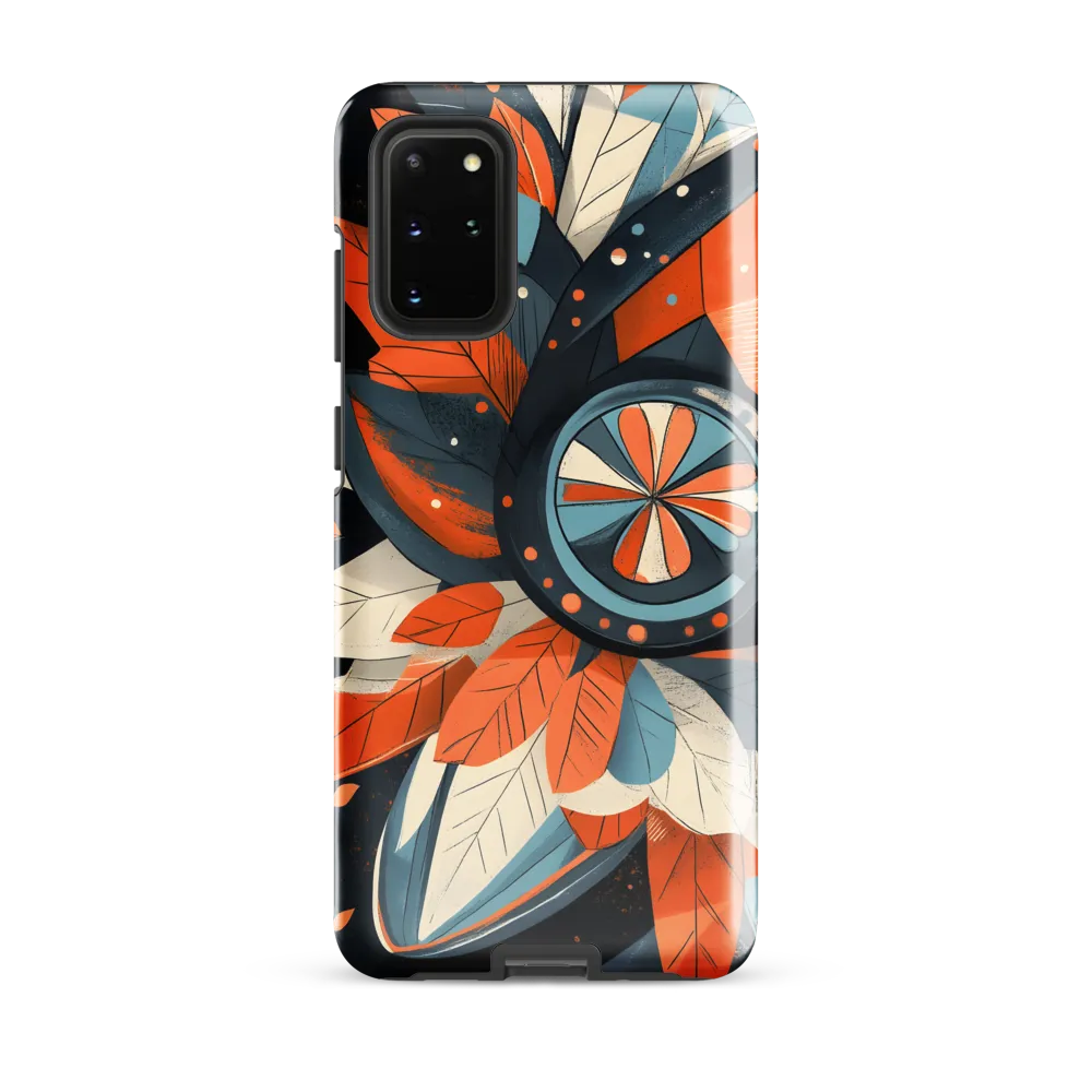Floral Symphony in Orange and Teal