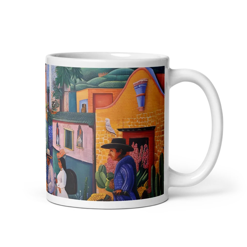 A Mosaic Journey Through Colorful Landscapes | Mug with White inside | 11 oz