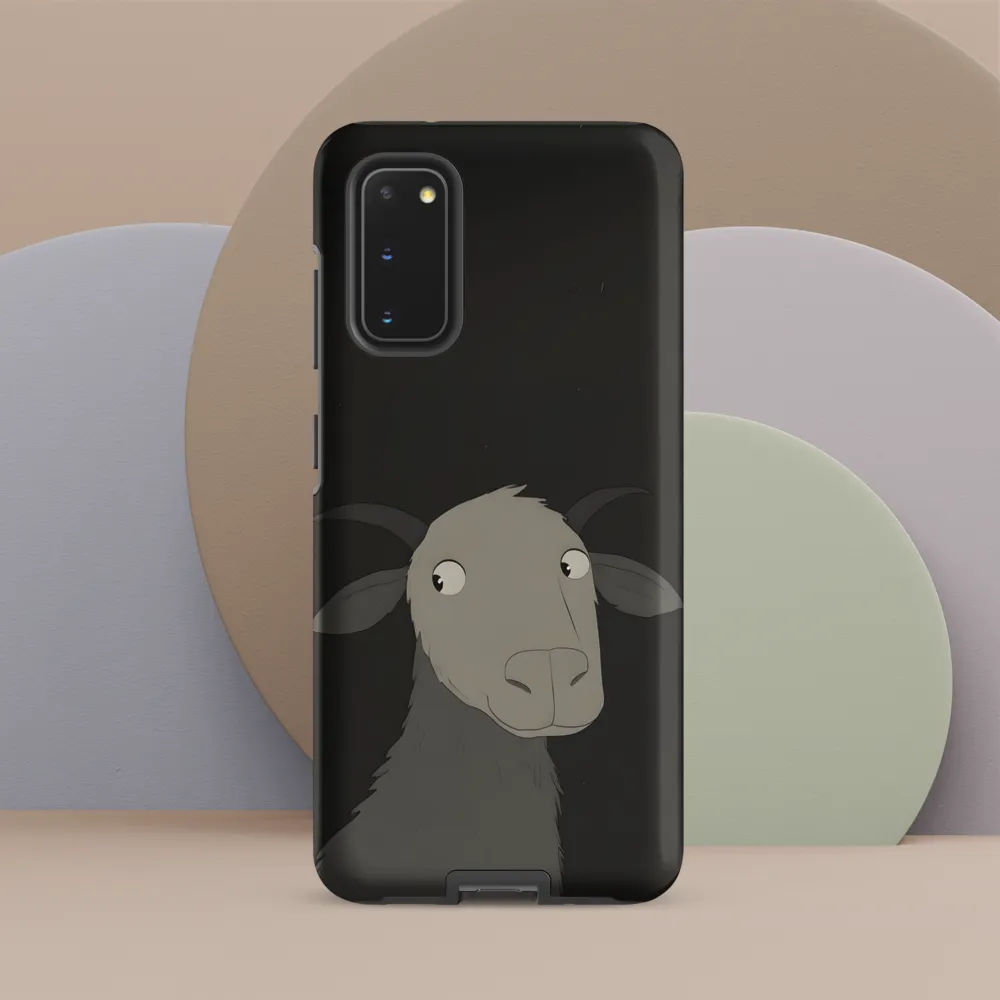 Whimsical Goat in Darkness