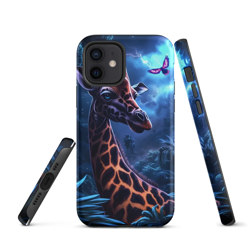 Mystical Giraffe in Twilight Jungle