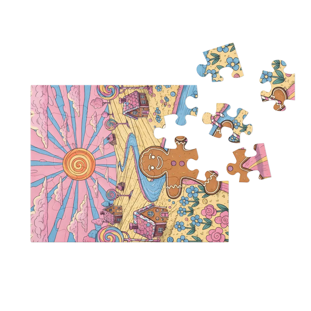 Gingerbread Meadow 
 Jigsaw Puzzle in Tin Box