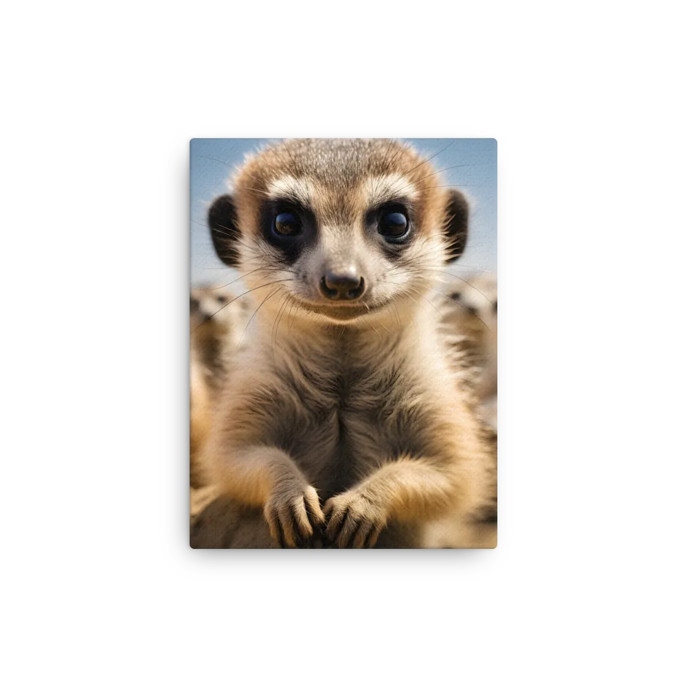 Curious Stance: The Meerkat's Gaze | Thin Canvas | 9″×12″