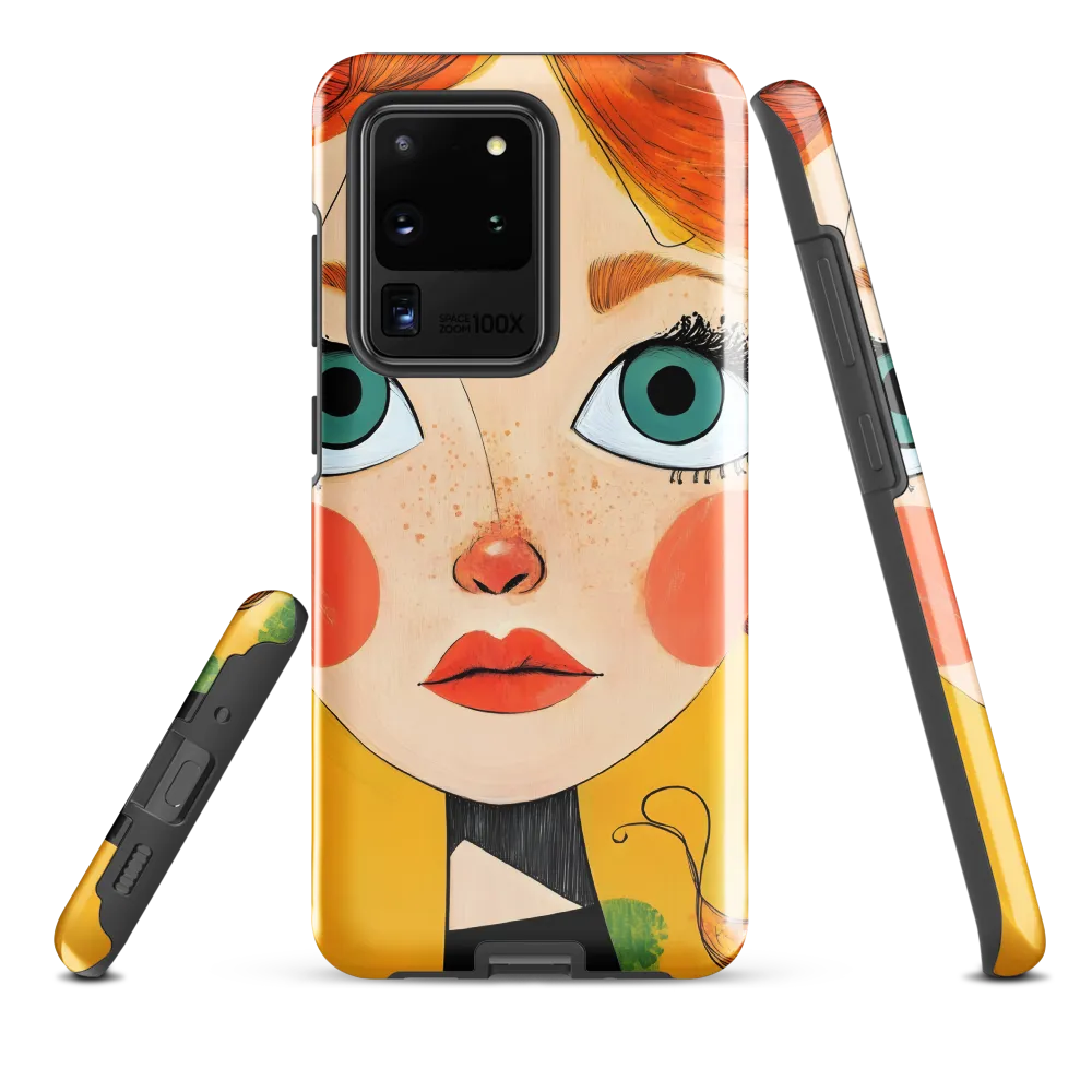 Whimsical Portrait of a Girl | Phone Case |  S20 Ultra | Tough Case | Glossy