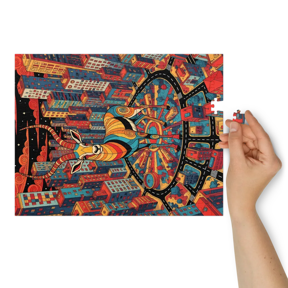 City Antelope 
 Jigsaw Puzzle in Tin Box