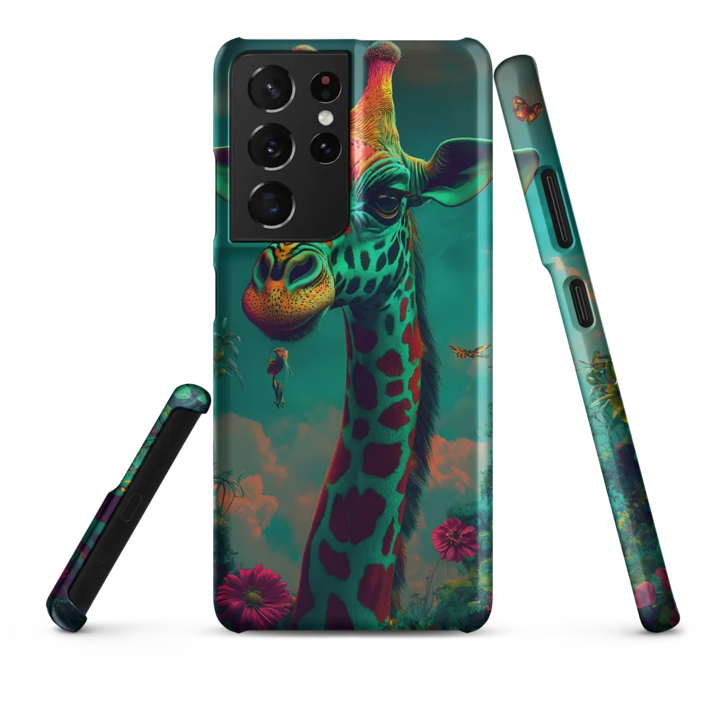 Whimsical Giraffe Among Blossoms | Phone Case |  S21 Ultra | Snap Case | Matte