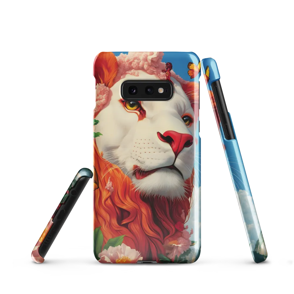 Majestic Lion Amidst Floral Splendor