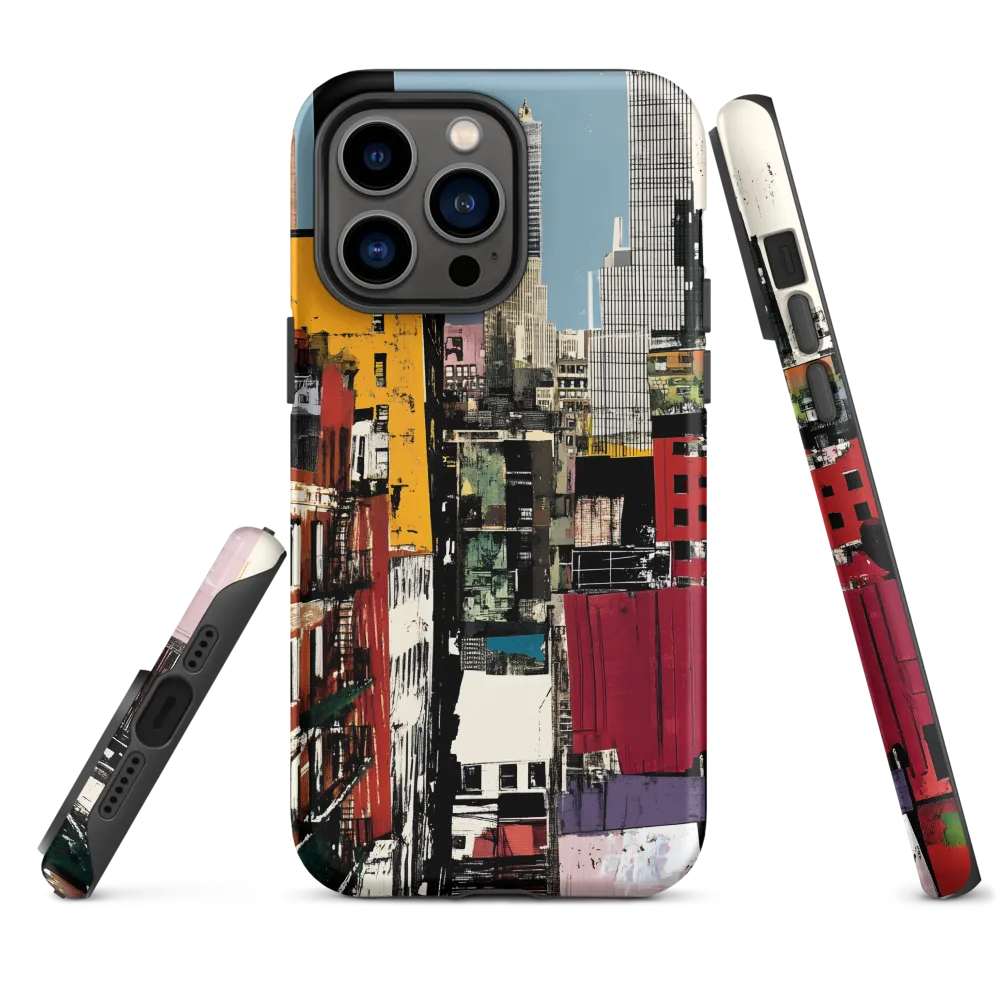 Urban Collage: A Vivid Cityscape | Phone Case |  14 Pro Max | Tough Case | Matte